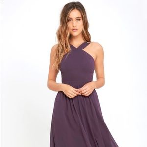 Lulus Air of Romance Dusty Purple Maxi Dress
